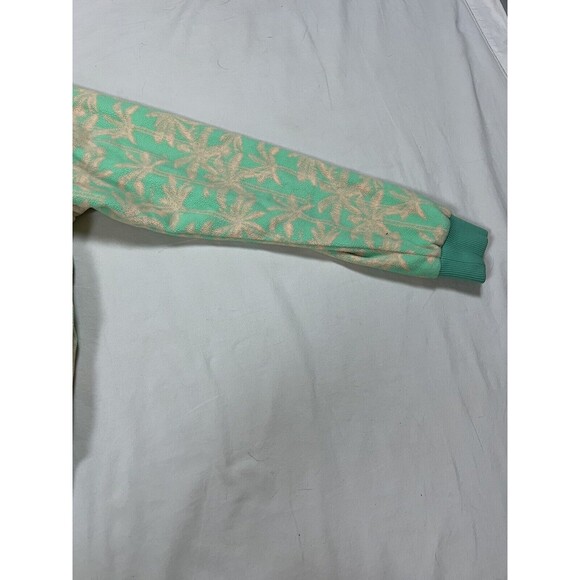 Chubbies Fleece Jacket Mens Medium Palm Tree Fluorescent Green Neon Full Zip - Picture 10 of 14